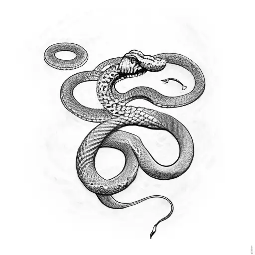 Sleeve With Snake And Angel