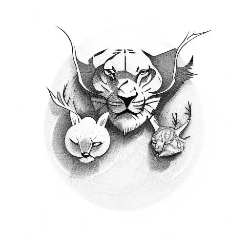 Family With Mountain