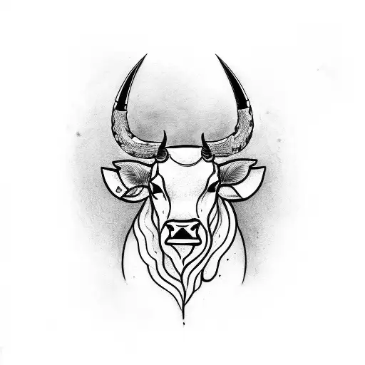 Bull Wrist Tattoo With Horns Forward