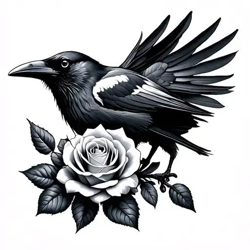 Raven And A Rose