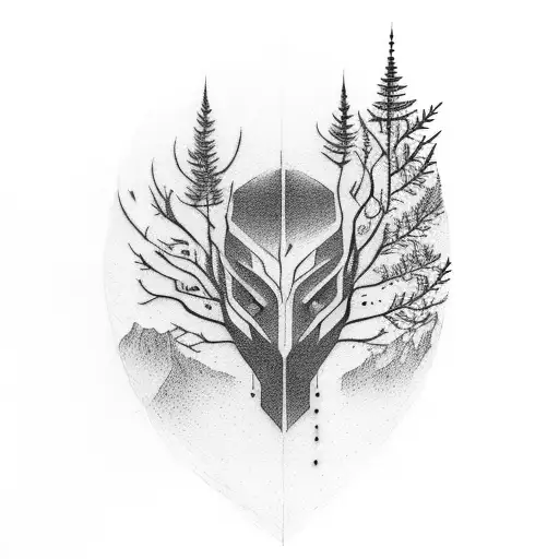 Silhouette Of A Male In Front Of A Forest