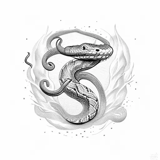 Snake Around Trishul