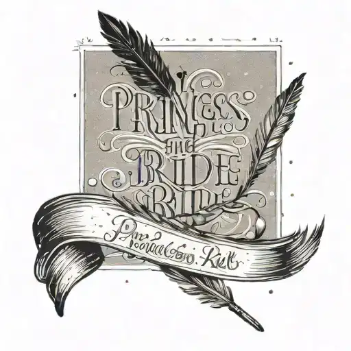 The Princess Bride Quote Written In Elegant Script With A Feather Quill Pen