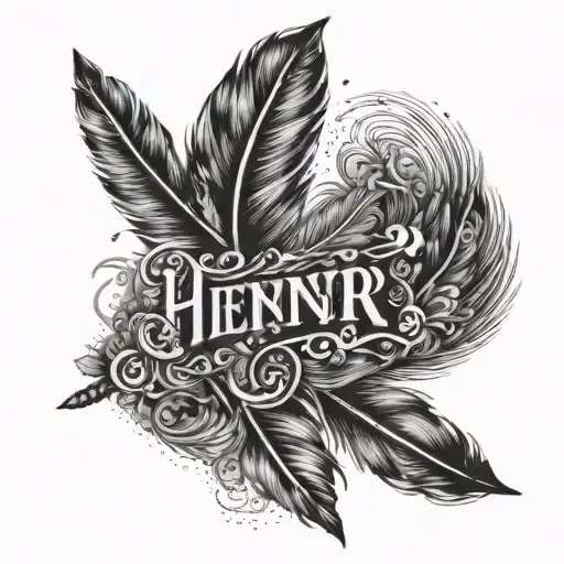 Henry And Leo Written In Elegant Script With A Feather Quill Pen