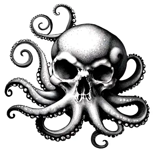 Octopus Morphed Into Skull