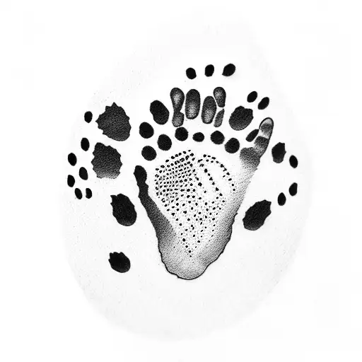 Polydactyl Cat Foot Print