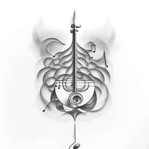 Musical Notes Appears From The Projector And Falls On A Open Book