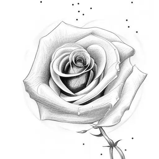 The Word Grace With A Rose