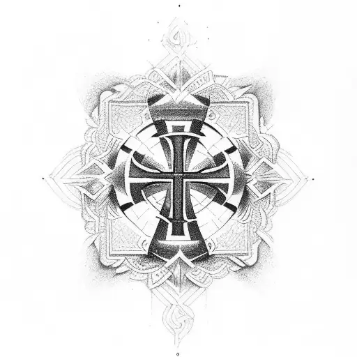 Christian Cross In Nature