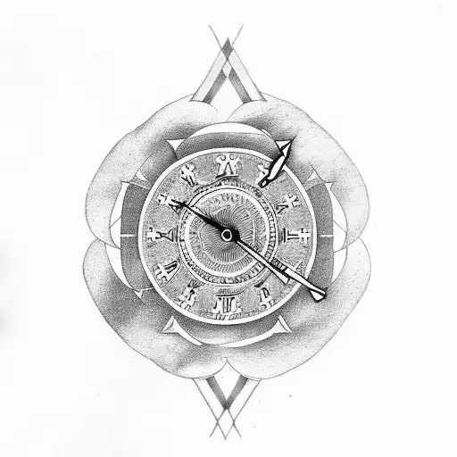 Clock And Words And Swords And Ace Of Hearts