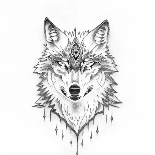 Wolf With Fire And Paranormal