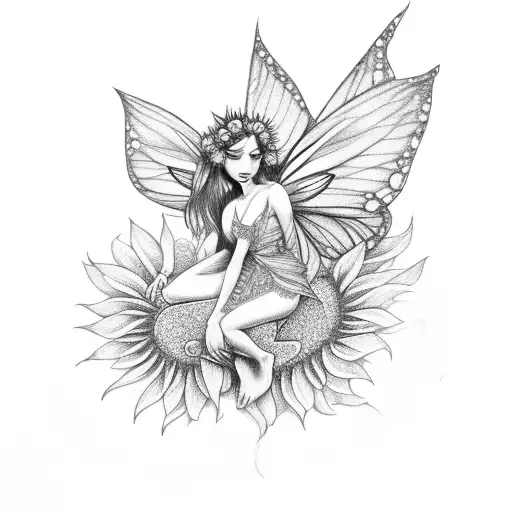 Fairy With Sunflower