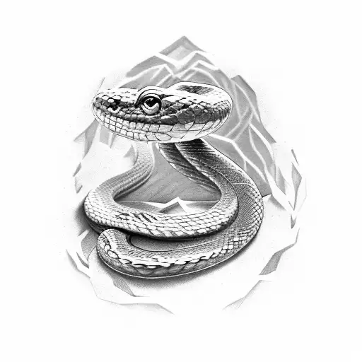 A Snake Wrapped Around A Stack Of Books With Fantasy Creatures Emerging