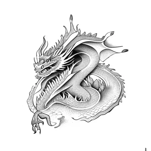 Dragon Branches Flowers