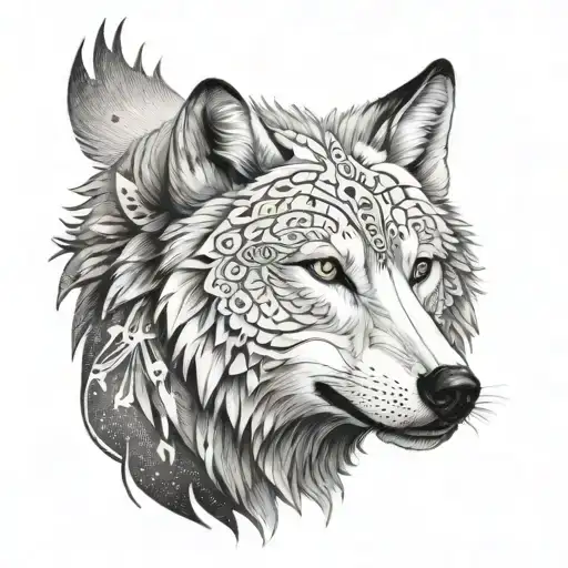 White Wolf Face