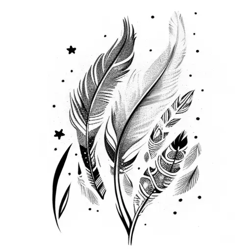 Feather With Star