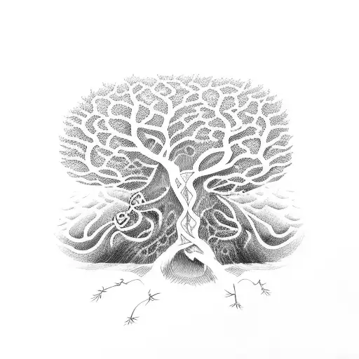 Tree Being Strangled By Snakes