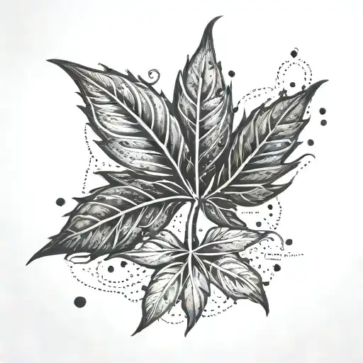 A Stylized Weed Leaf Intertwined With Gym Equipment To Symbolize Your Favorite Things