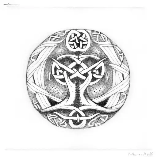 Tree Of Life With Celtic Cross