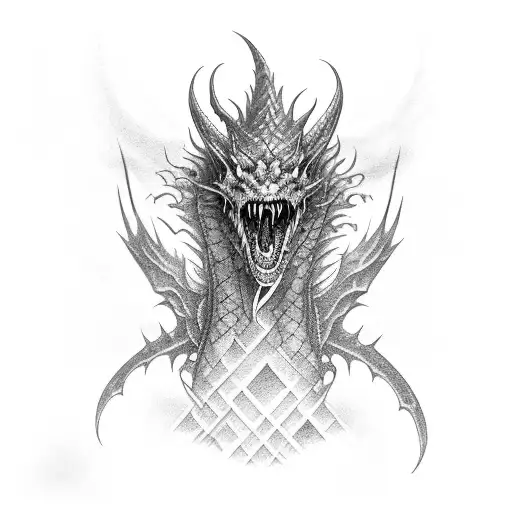 Dark Lord With A Dragon