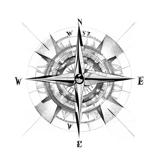 Compass Surrounded By A Nature Scene Sleeve