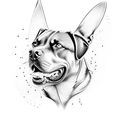 Rottweiler With Crown