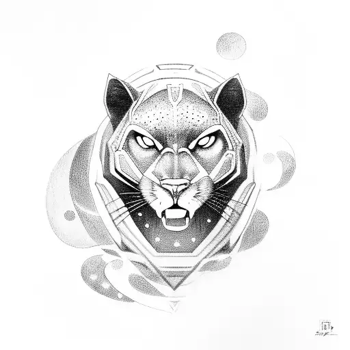 A Black Panther And A White Panther Circling Around Eatchother