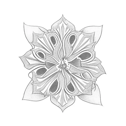 Christian Cross With Hibiscus Flowers Around It