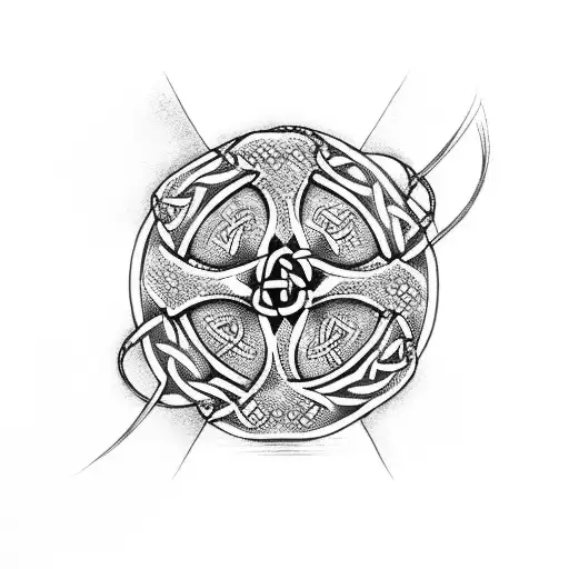 Celtic Cross With Snake