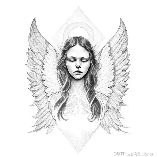 Angel Kneeling To God