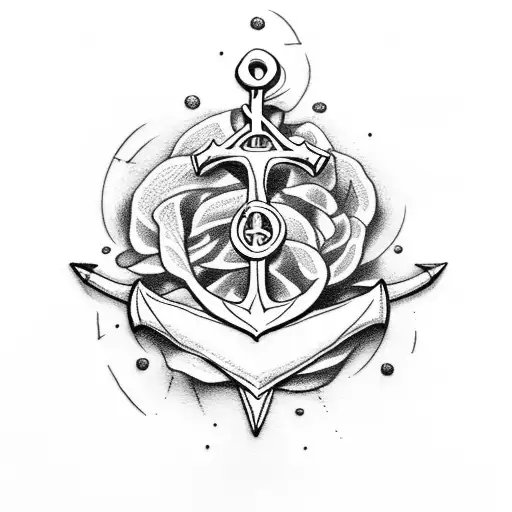 Anchor With Roses