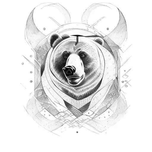 Bear With Viking Tattoo