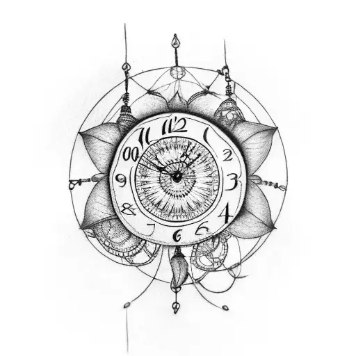 Half Dream Catcher And Clock