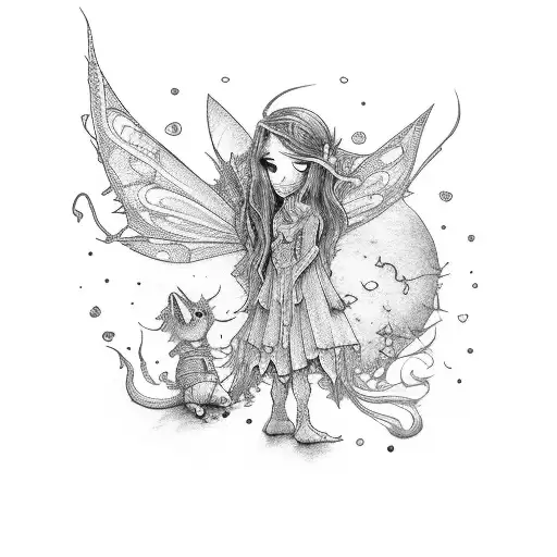 Wizzard And Fairy As Father And Daughter