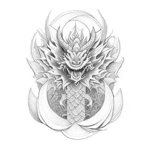 Lotus Flower Dragon