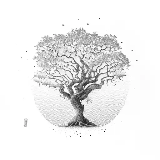 Oak Tree With Big Roots