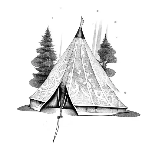 Forest Inside A Tent