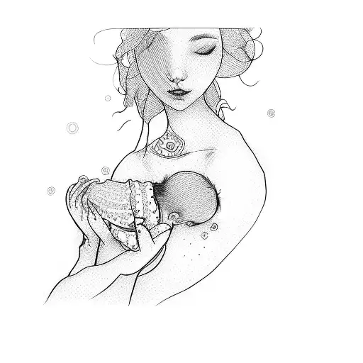 A Woman Holding A Baby