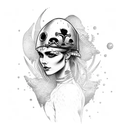 Navire Pirate En Feu