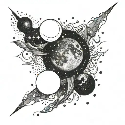 Dark Star Sky And Moon Light