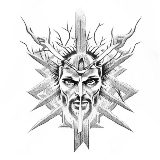 Jesus Thorns Head Band Wrapped Around Quaf