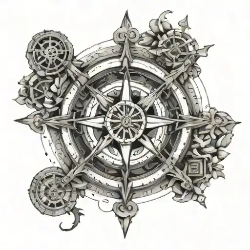 Ship Wheel Compass Design
