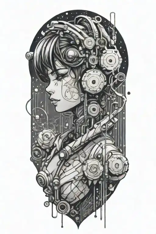 Cyberpunk Girl Anime Lines