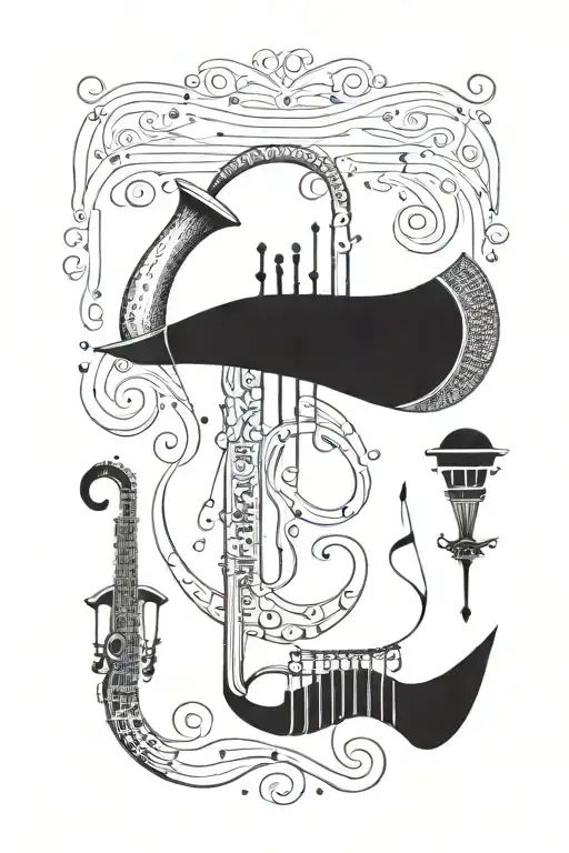 Ornament Looking Like Musical Instruments