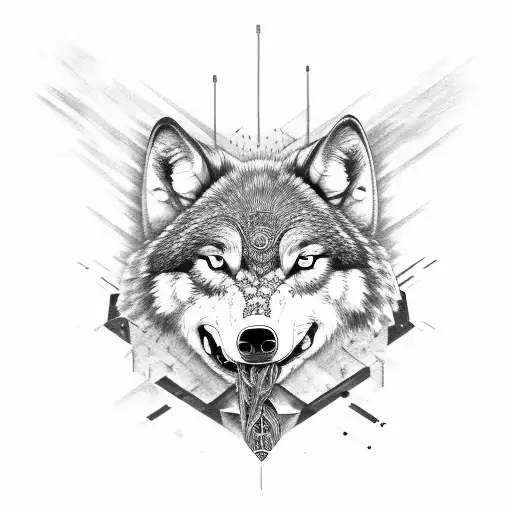 Brutal Wolf With Dead Princess In His Mouth