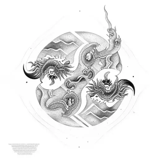 Dragon Italy Yin Yang Sun