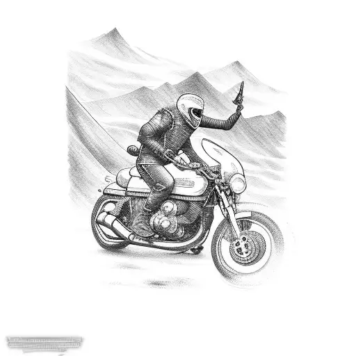 Motorcyclist On A Journey To Explore The World