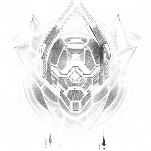 Halo Energy Sword With Bats Flying Around It