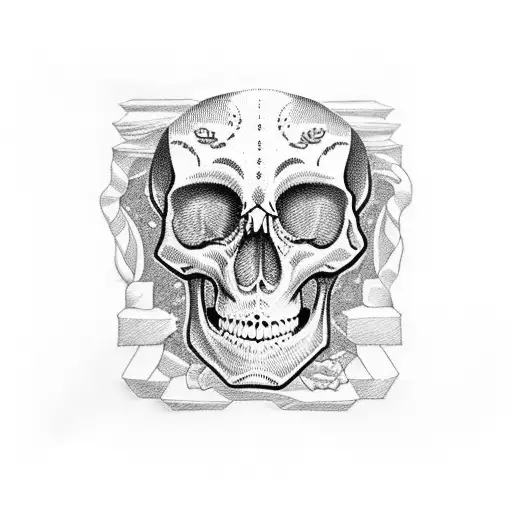 Skeleton Laying In Window