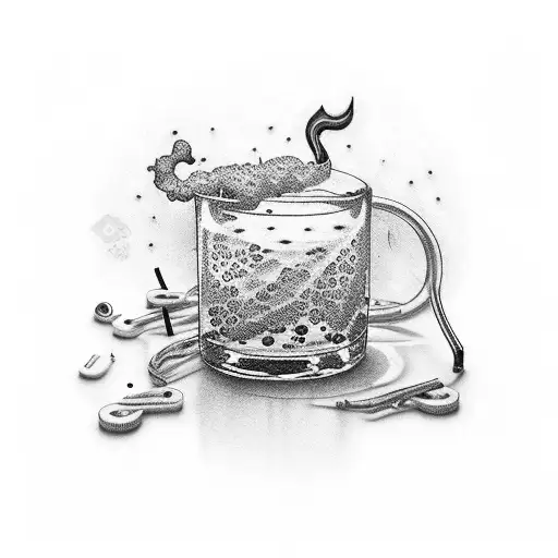 Alcohol With Cigarette And Music